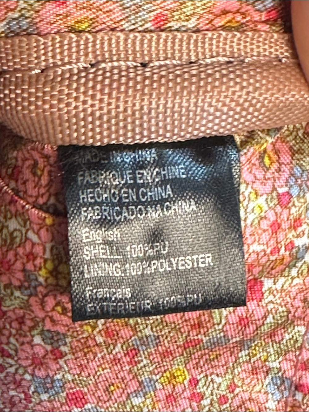 Kayla Ava Black Faux Leather Satchel Crossbody Bag Gold Hardware Floral Lining - Picture 11 of 11